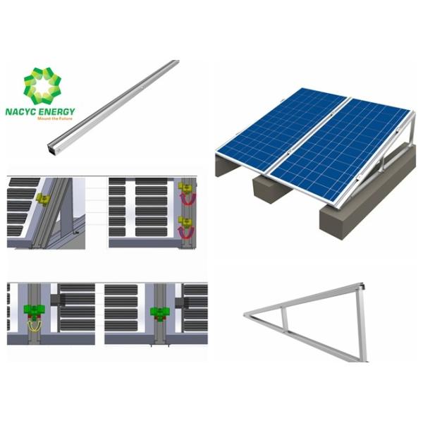 China Engineered Design Flat Roof Solar Mounting System / Solar PV Flat ...