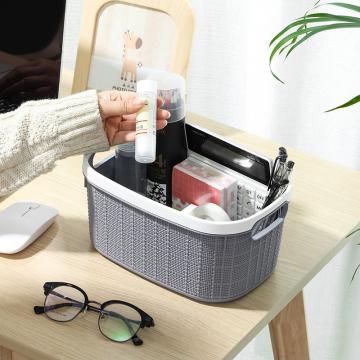 Grey 40*20.6 Rectangular Plastic Storage Baskets For Clothes Durable