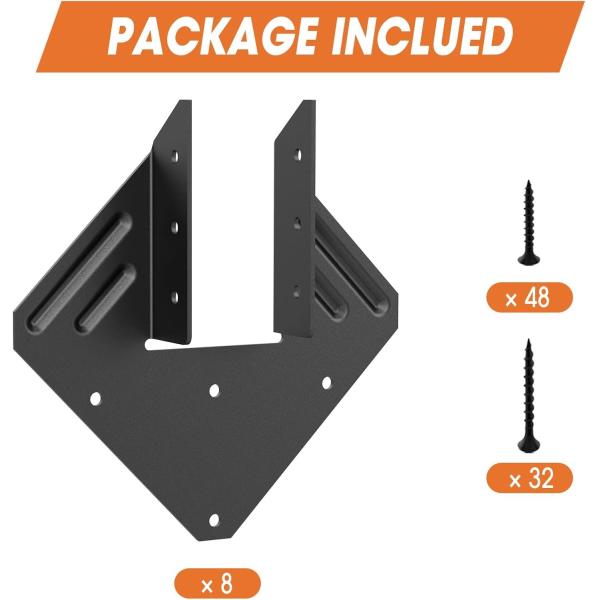 China Black Hurricane Tie Clips Fits 2x4 2x6 Truss to Rafter Connectors ...