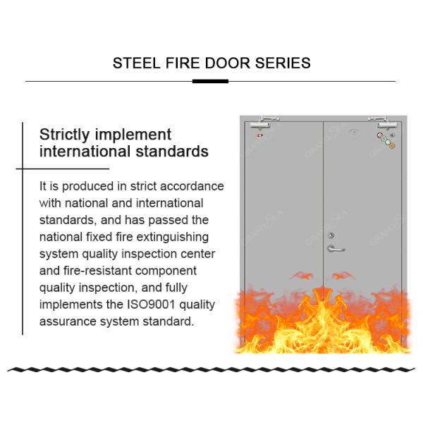China Sheet Metal Fire Rated Steel 60 90 Minutes Fire Resistant Door ...