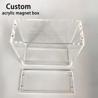 China Acrylic Box Custom Clear Plexiglass Acrylic Display 5side Box Sliding Lid Poke