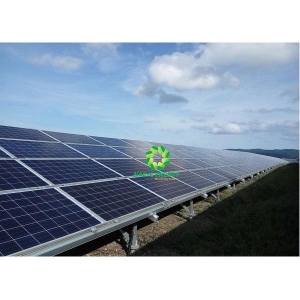 China Industrial Ground Mount Solar Racking Systems , Solar PV Panel ...