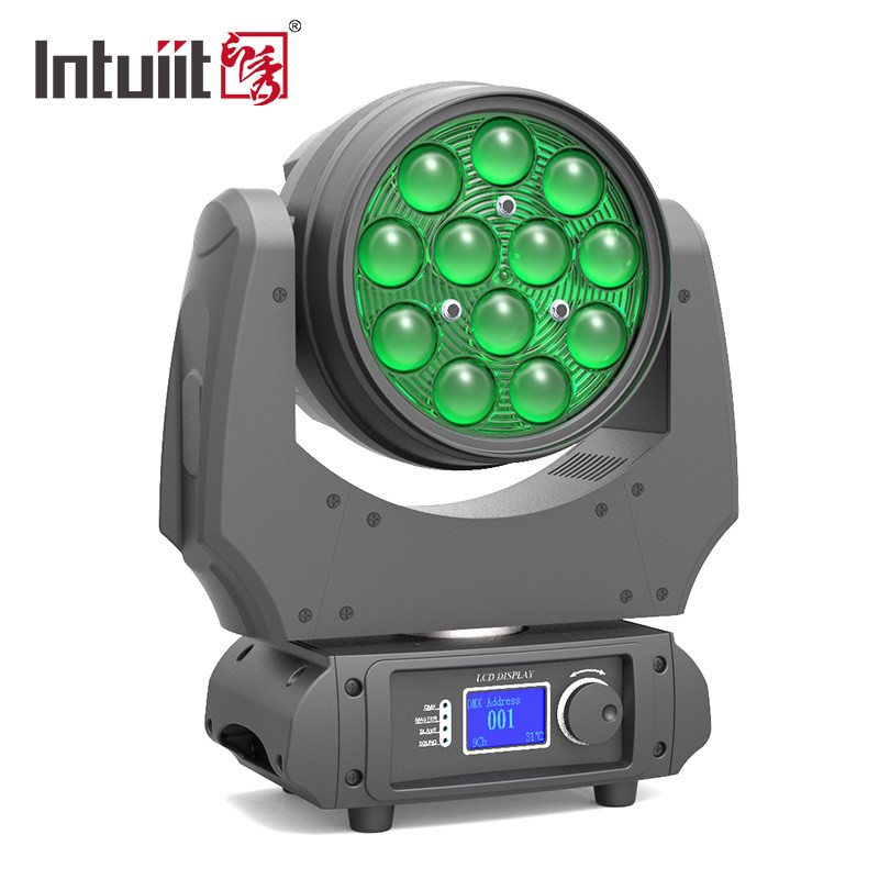 China Hot Sale Dmx Party Stage Light Rgbw 4in1 12x10w Zoom Wash Led Movingheads for Dj