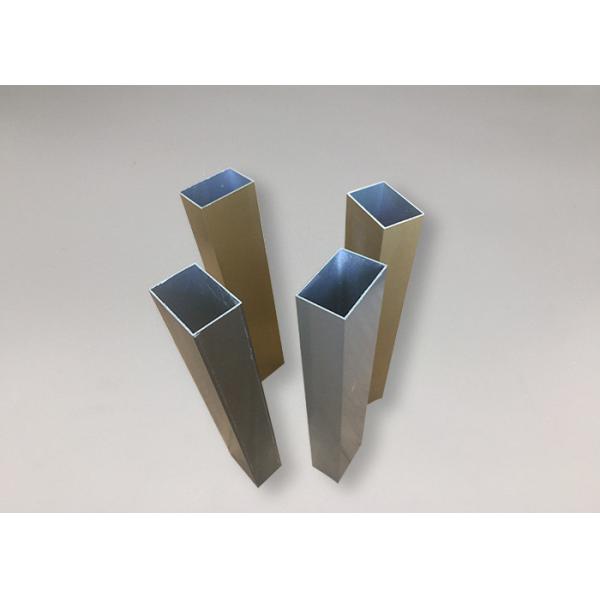 China Rustproof Aluminium Rectangular Box Section Extrusions Anodized