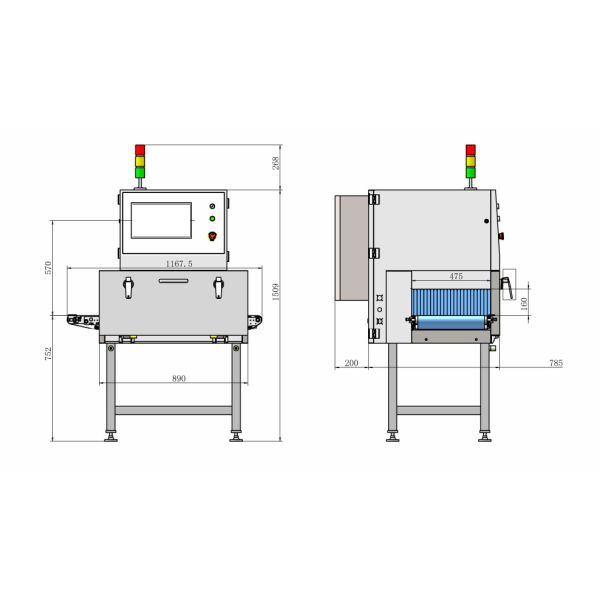 China 80kv Unicomp X Ray Machine Foreign Matter Detection Machine For ...