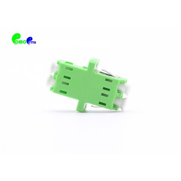 China Fiber Optic Adapter LC APC to LC APC Duplex With Flange Green ...
