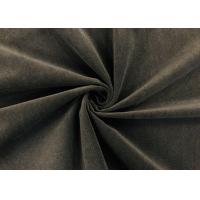 China Soft Brushed Knit Fabric / DWR Fabric for Home Textile Dark Brown 240GSM