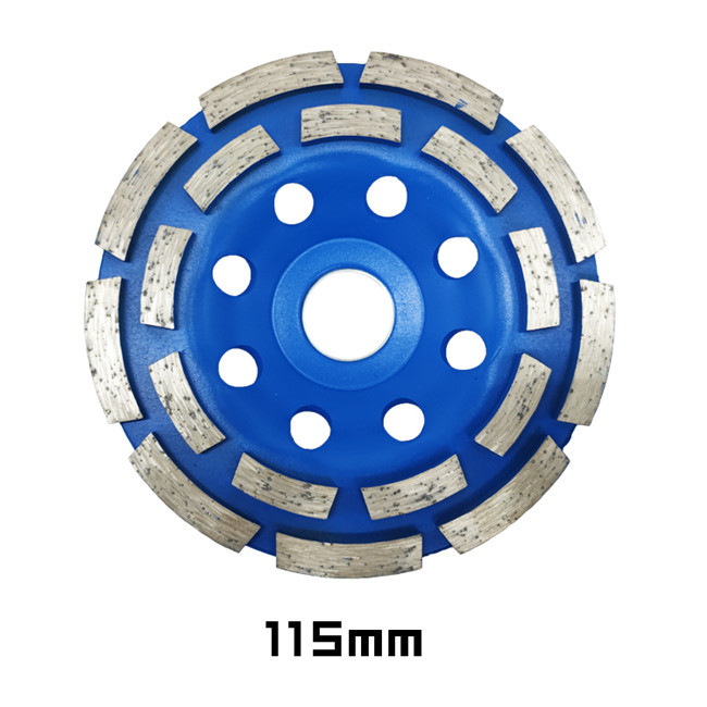 China Granite Concrete Blue 115mm Double Row Cup Grinding Wheel 4.5 Inch