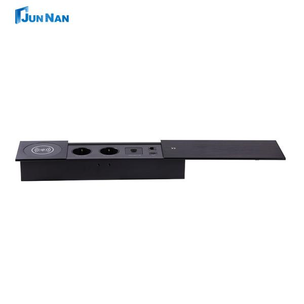 China Waterproof Motorized Table Socket Slider Cover Desktop Smart ...