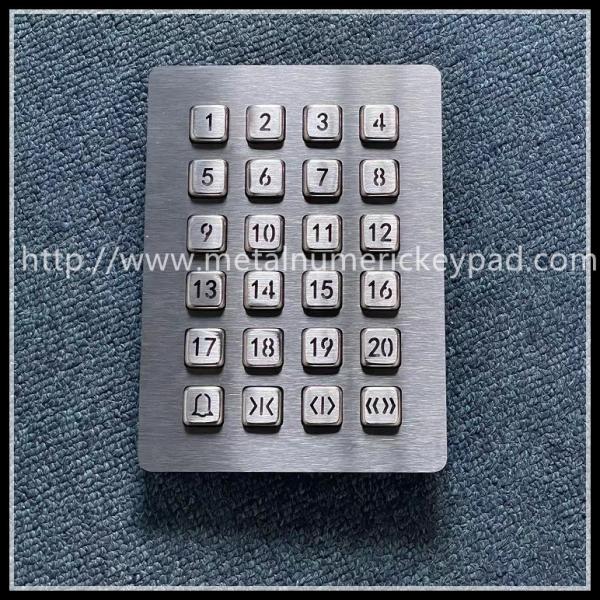 China 4x6 matrix Backlit Vandal Resistant Keyboard 24 Key Digital Metal ...