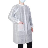 China White Nonwoven Fabric Disposable Lab Coat Against Dirty PP SMS Anti Bacterial