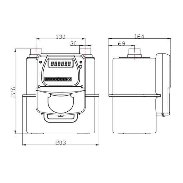 China LORA WAN Smart Gas Meter Prepaid Meter White Steel For Tanzania ...