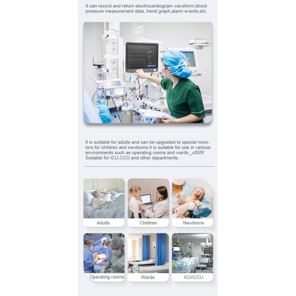 China Vital Signs Patient Monitor 15 Inch Multiparameter Medical ICU ...