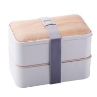 China 2 Layers Leakproof Multi Compartment Lunch Box Containers Bamboo Bento