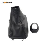 China Custom Car Genuine Leather Boot Manual Speed 5 Gear Stick Shift Lever Knob For