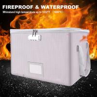 China Foldable Fireproof Document Organizer Office Storage Fire Safe File Box With Lid