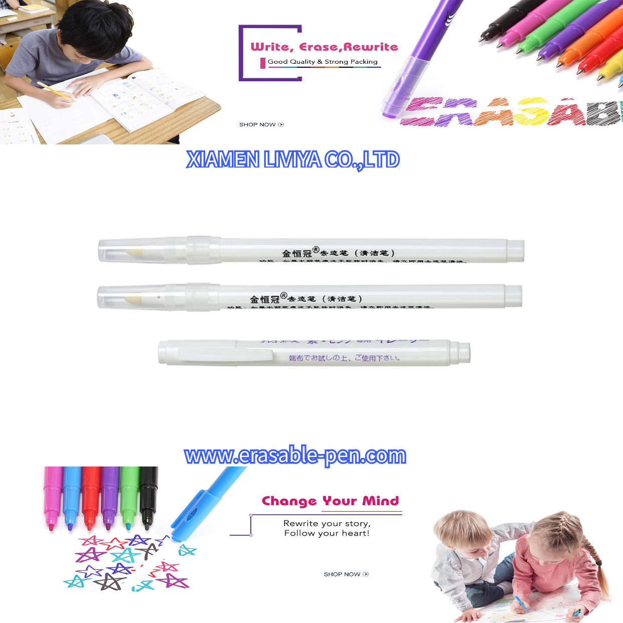 China White Clean Stain Disappear Air Erasable Fabric Marking Pen