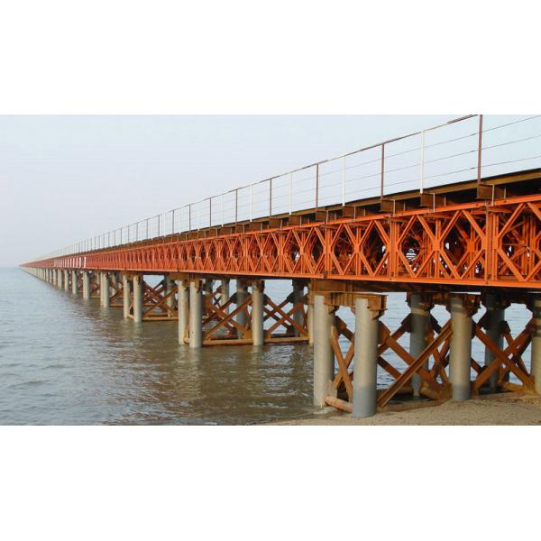 China Prefabricated Compact Bailey Bridge / Portable Steel Bridge Light ...