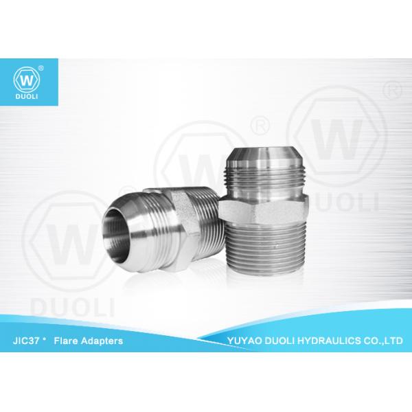China BSPT Male JIC Hydraulic Flared Fittings Adapter With 37 Degree