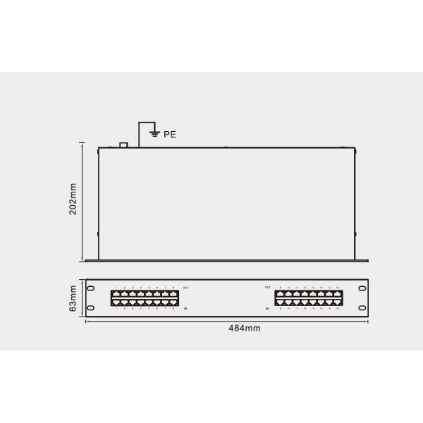 China BRRJ45L-16R 1000Mbps/100Mbps RJ45 Surge Protection Network rack ...