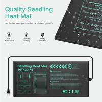 China Black Hydroponic Heating Pad Waterproof Durable Seed Germination Mat 10" X 20.75