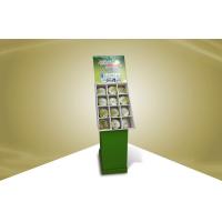 China Green Pop Cardboard Display , Cardboard Shelving Displays For Househeld