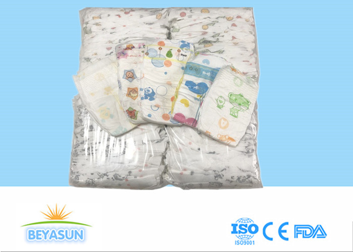 China Disposable Elastic Waistband B Grade Baby Diapers With SAP Layer