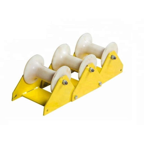 China Electrical Power Three Wheel Cable Roller Guide Roller With Nylon ...
