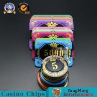 China Customized Casino Poker Chips / Anti - Counterfeiting Round Gambling Chips