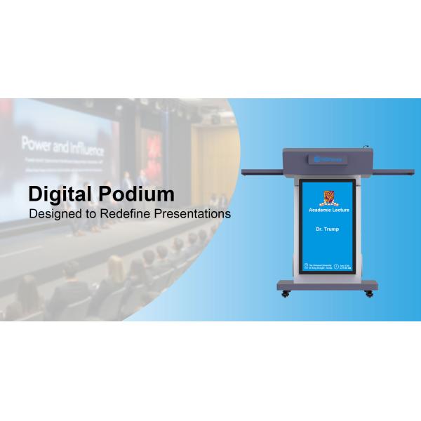 China Portable Auto Lift Smart Digital Interactive Podium Digital ...