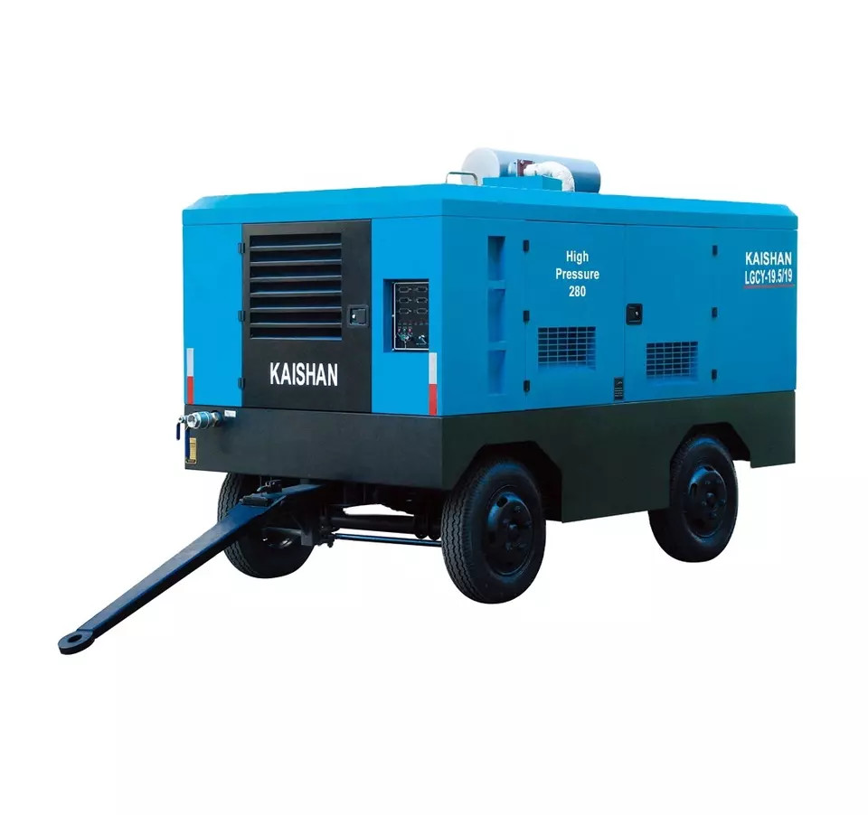 China LGCY-19.5/19 Portable Screw Air Compressor For Blasting Water Well Drilling Rig