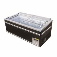 China ETL Certification Supermarket Island Freezer For Meat Seafood Chicken
