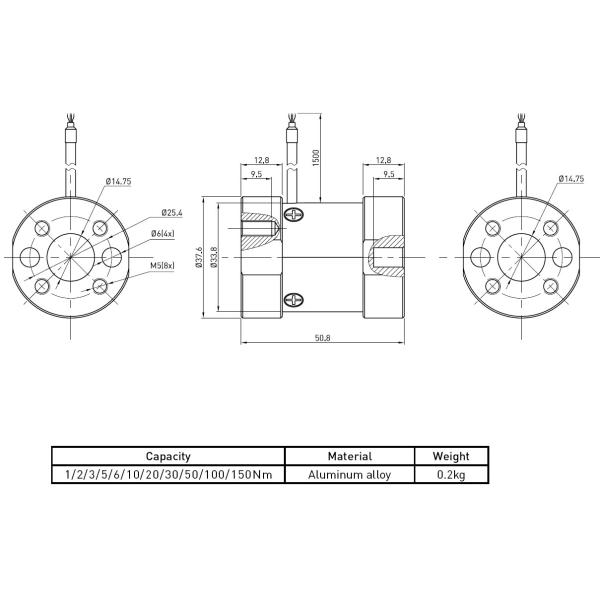 China Multi Axis Force Torque Sensor Measurement Using Strain Gauge ...