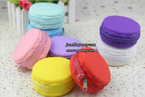 China Cute macarons silicone wallet Christmas gift for lady 