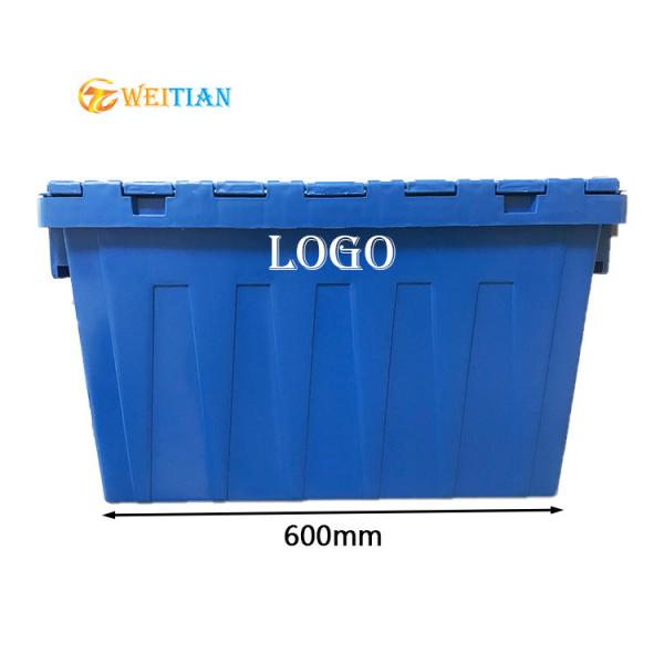China ISO9001 Plastic Logistic Box HDPE 60L Attached Lid Distribution ...
