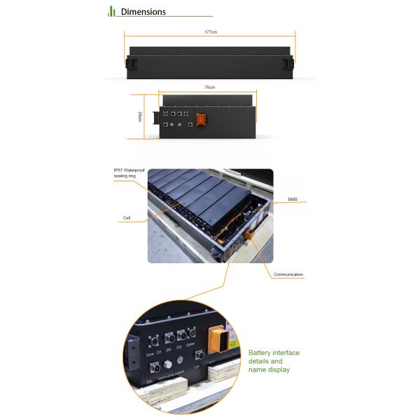 China CTS High voltage lifepo4 electric car battery pack 614v 60kwh ...