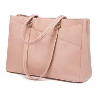 China Custom made high quality woman luxury laptop leather briefcase bag shoulder 1 slip zip pocket laptop notebook bag 