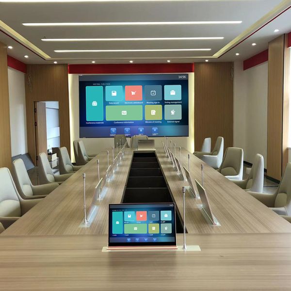 Lifter Computer Screen China Desktop Ultra Thin LCD Screen Lifter Paperless Conference System ...