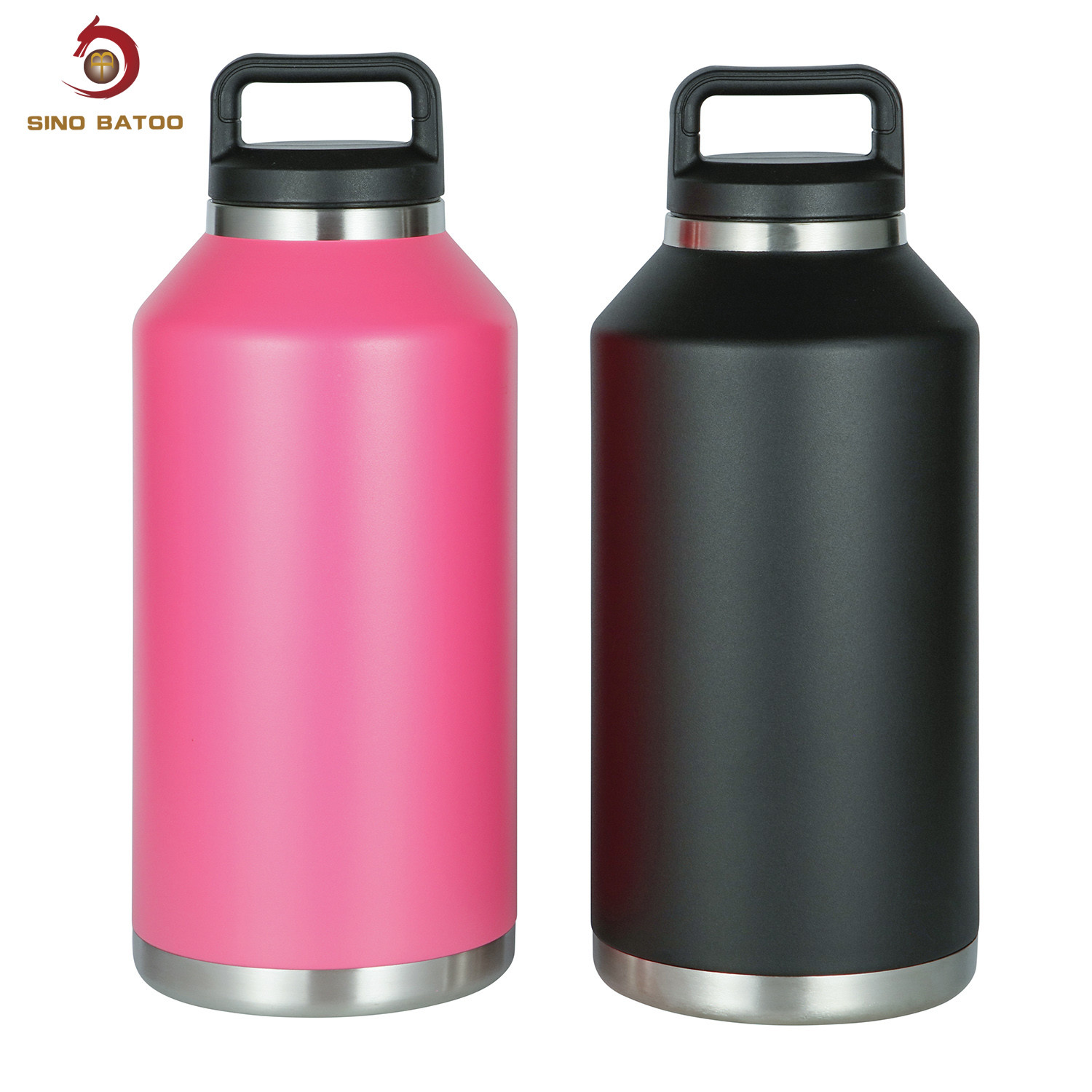 China Double Wall 64 Ounce Stainless Steel Water Bottle With Chug Cap